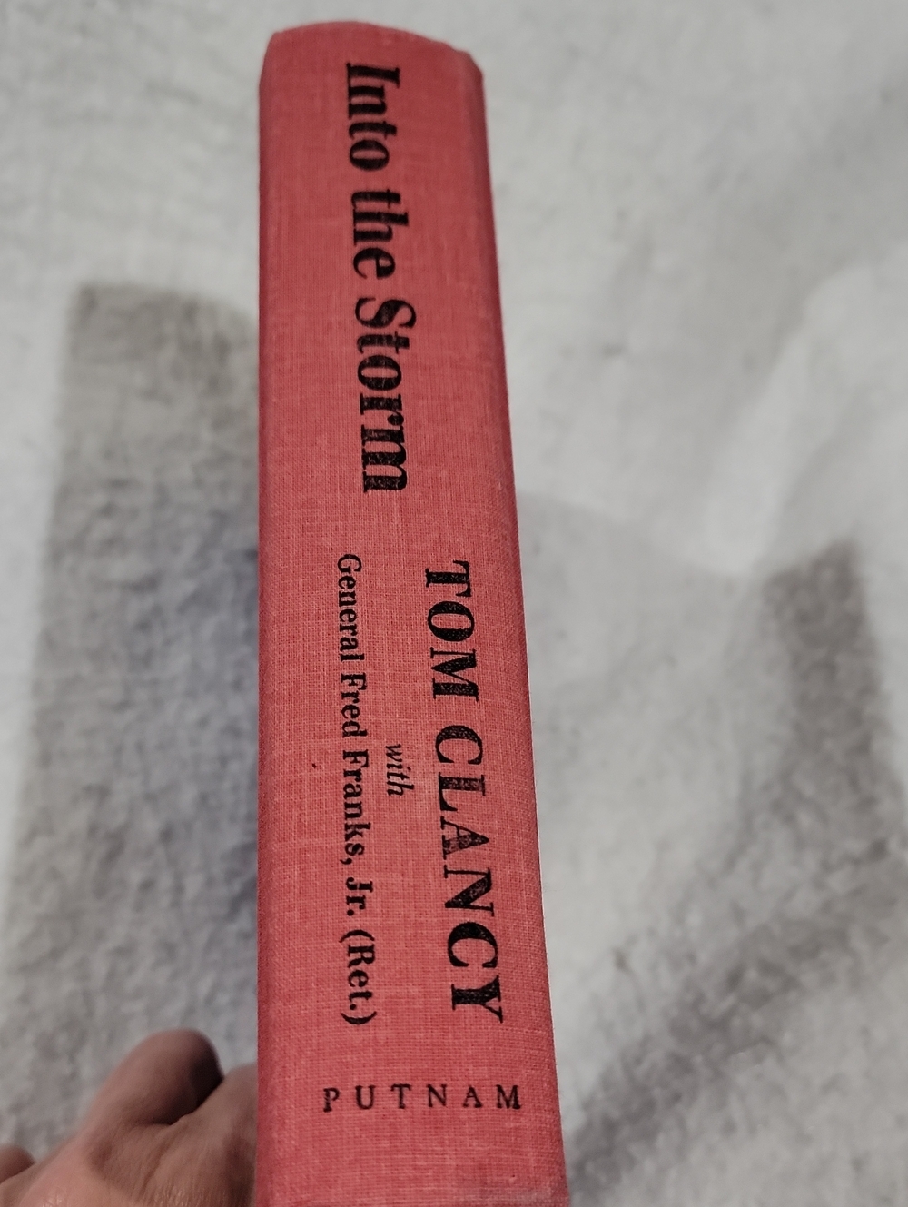 Tom Clancy Into the Storm Hardcover Book - Coral Red Cloth